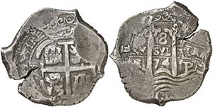 1674. Carlos II. Potosí. E. 8 reales. (Cal. ... 