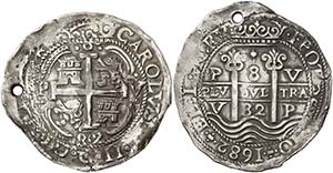 1682. Carlos II. Potosí. V. 8 reales. (Cal. ... 