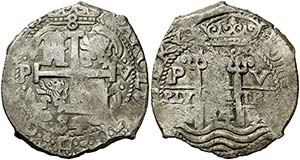 1684. Carlos II. Potosí. V. 8 reales. (Cal. ... 