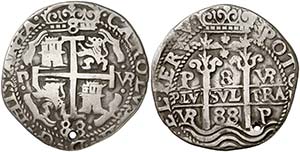 1688. Carlos II. Potosí. VR. 8 reales. ... 
