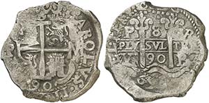 1690. Carlos II. Potosí. VR. 8 reales. ... 
