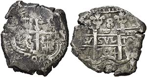 1704. Felipe V. Potosí. Y. 8 reales. (Cal. ... 