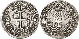 1719. Felipe V. Potosí. Y. 8 reales. (Cal. ... 