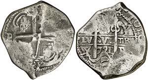 1721. Felipe V. Potosí. Y. 8 reales. (Cal. ... 