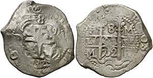 1732. Felipe V. Potosí. M. 8 reales. (Cal. ... 