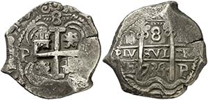 1734. Felipe V. Potosí. E. 8 reales. (Cal. ... 