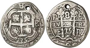 1735. Felipe V. Potosí. E. 8 reales. (Cal. ... 