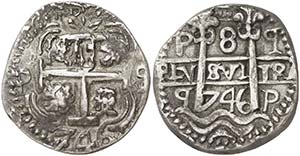 1746. Felipe V. Potosí. q. 8 reales. (Cal. ... 