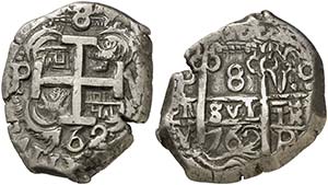 1762. Carlos III. Potosí. V. 8 reales. ... 
