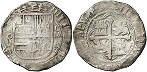 s/d. Felipe III. México. F-D. 8 reales. ... 