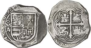 1609. Felipe III. México. A. 8 reales. ... 