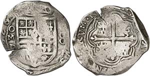 1626/5. Felipe IV. México. D. 8 reales. ... 