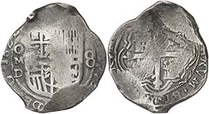 1628/7. Felipe IV. México. D. 8 reales. ... 