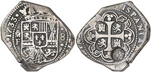 1733. Felipe V. México. F. 8 reales. (Cal. ... 