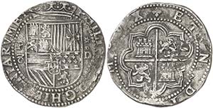 s/d. Felipe II. Lima. D. 8 reales. (Cal. ... 