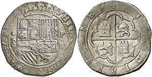 s/d. Felipe II. Lima. D. 8 reales. (Cal. ... 