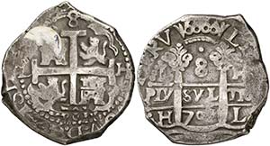 1701. Felipe V. Lima. H. 8 reales. (Cal. ... 