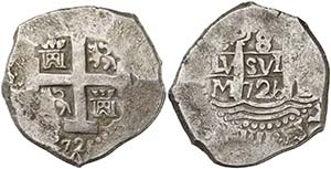 1726. Felipe V. Lima. M. 8 reales. (Cal. 14 ... 