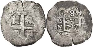 1727. Felipe V. Lima. M. 8 reales. (Cal. ... 