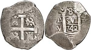 1742. Felipe V. Lima. V. 8 reales. (Cal. ... 