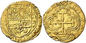 s/d. Felipe II. Burgos. 2 escudos. (Cal. 32, ... 