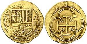 s/d. Felipe II. Granada. A. 2 escudos. (Cal. ... 