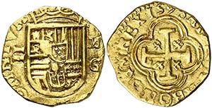 1598. Felipe II. Granada. M. 2 escudos. ... 