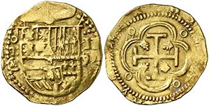 1591. Felipe II. Toledo. . 2 escudos. (Cal. ... 