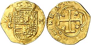 1598. ¿Felipe III?. Toledo. C. 2 escudos. ... 