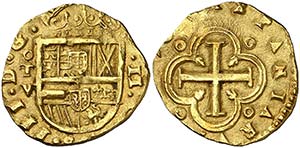 16(14). Felipe III. Toledo. V. 2 escudos. ... 