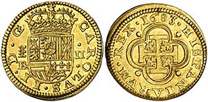 1683. Carlos II. Segovia. BR. 2 escudos. ... 