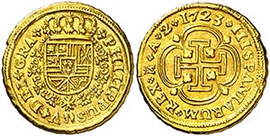 1723. Felipe V. Madrid. A. 2 escudos. (Cal. ... 