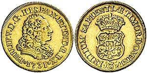 1731. Felipe V. Madrid. JF. 2 escudos. (Cal. ... 