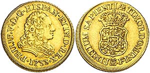 1733. Felipe V. Madrid. JF. 2 escudos. (Cal. ... 