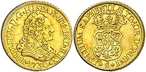 1730. Felipe V. Sevilla. 2 escudos. (Cal. ... 