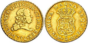 1756. Fernando VI. México. MM. 2 escudos. ... 