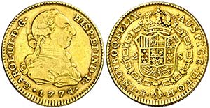 1774/3. Carlos III. Madrid. PJ. 2 escudos. ... 