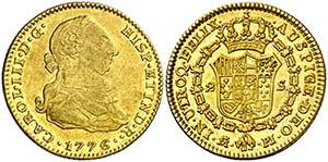 1776/4. Carlos III. Madrid. PJ. 2 escudos. ... 