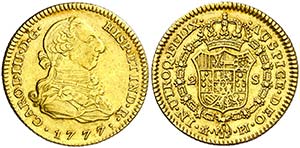 1777/6. Carlos III. Madrid. PJ. 2 escudos. ... 