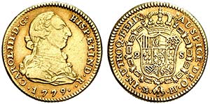 1779. Carlos III. Madrid. PJ. 2 escudos. ... 