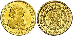 1780. Carlos III. Madrid. PJ. 2 escudos. ... 