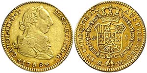 1788/7. Carlos III. Madrid. M. 2 escudos. ... 