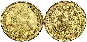 1790. Carlos IV. Madrid. MF/FA. 2 escudos. ... 