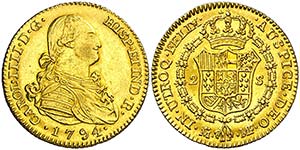 1794. Carlos IV. Madrid. MF. 2 escudos. ... 