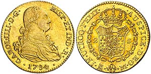 1794. Carlos IV. Madrid. M. 2 escudos. (Cal. ... 