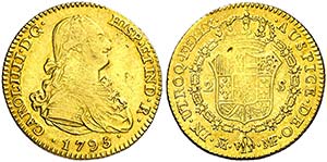 1795/4. Carlos IV. Madrid. MF. 2 escudos. ... 