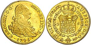 1795. Carlos IV. Madrid. MF. 2 escudos. ... 