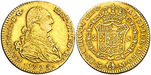 1795. Carlos IV. Madrid. M. 2 escudos. (Cal. ... 
