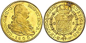 1800. Carlos IV. Madrid. MF. 2 escudos. ... 