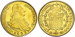 1803. Carlos IV. Madrid. FA/MF. 2 escudos. ... 